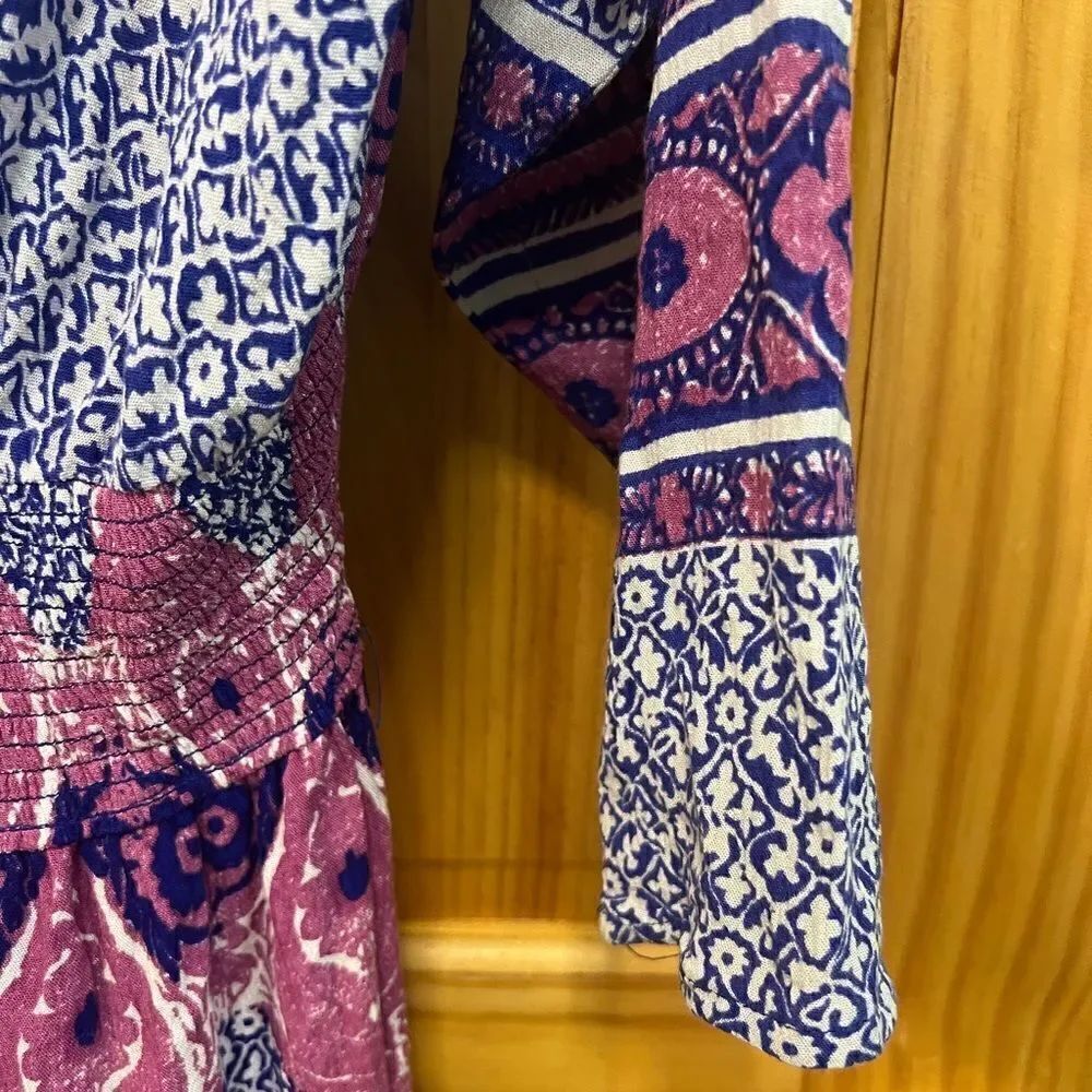 Free People size M gorgeous patchwork summer dress - Picture 7 of 8